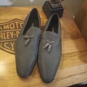 Stacy Adams Gray Loafers with Tassels